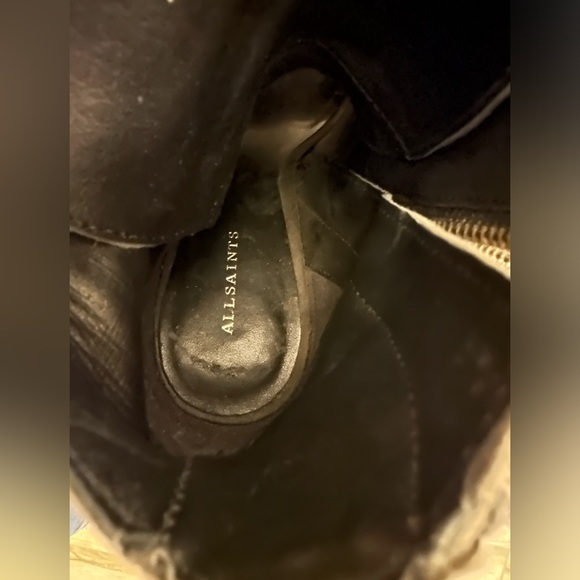 AllSaints Joanna Stiletto Lace Up Open Toe Ankle Boot - Size 38 - Picture 8 of 9